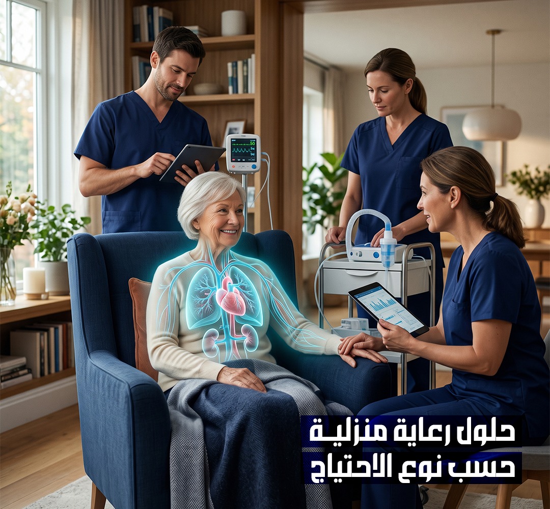حلول رعاية منزلية حسب نوع الاحتياج